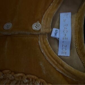 Rachel Zoe Gold Velvet onesie with matching hat